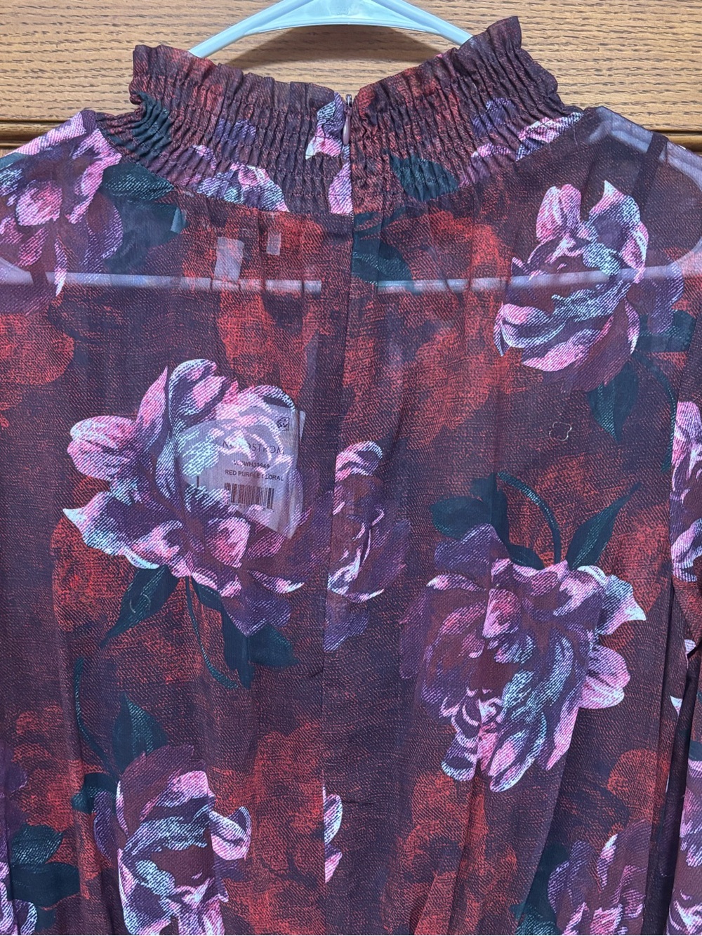 Lost + Wander Burgundy Floral Tiered Maxi Dress. Sz S. NWT - Picture 10 of 12